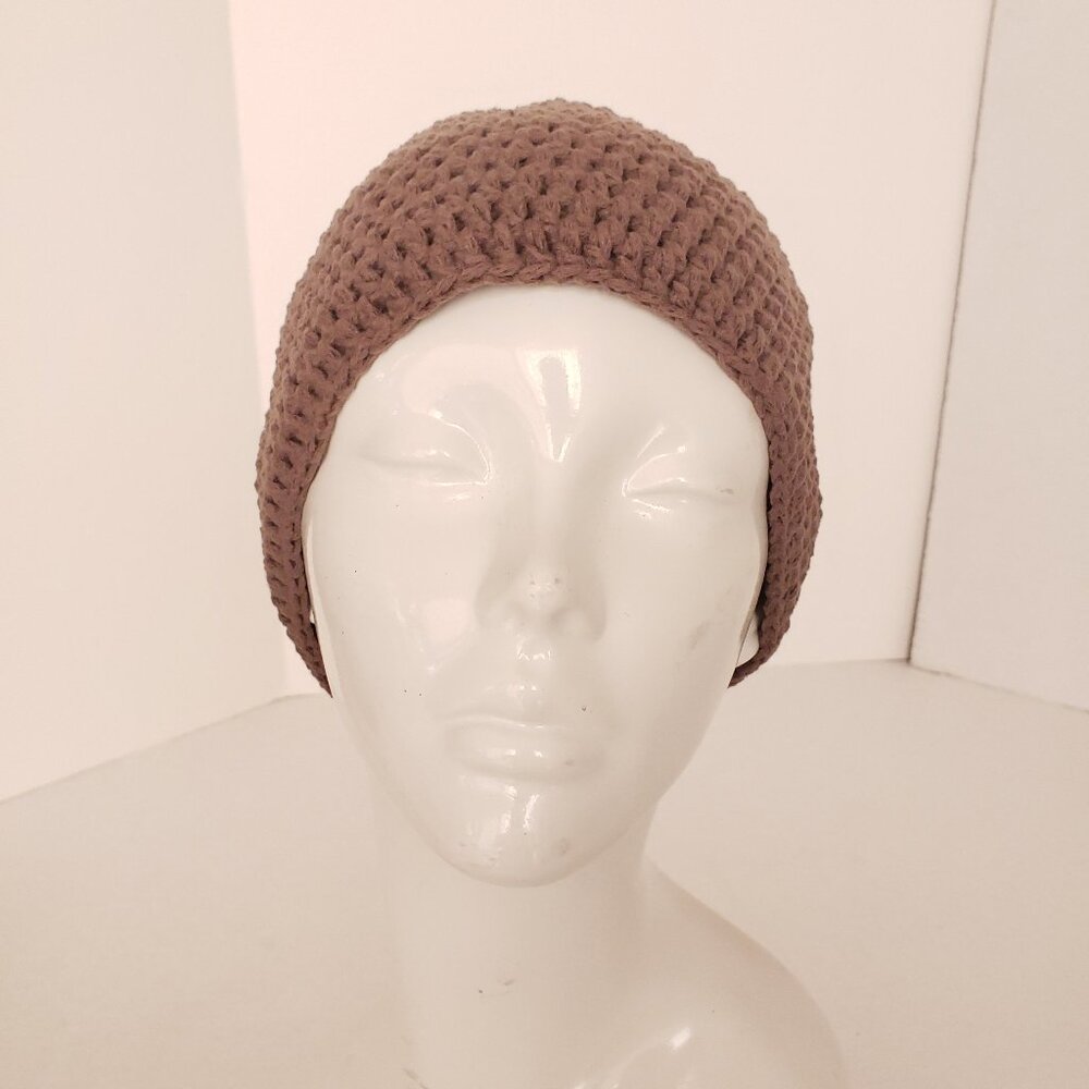 Unisex Adults Crochet Brown Color Cute Hat Beanie